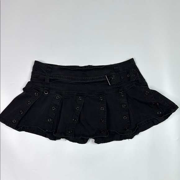 Tripp Black Pleated Punk Goth Mini Skirt Size XXL - Picture 1 of 10
